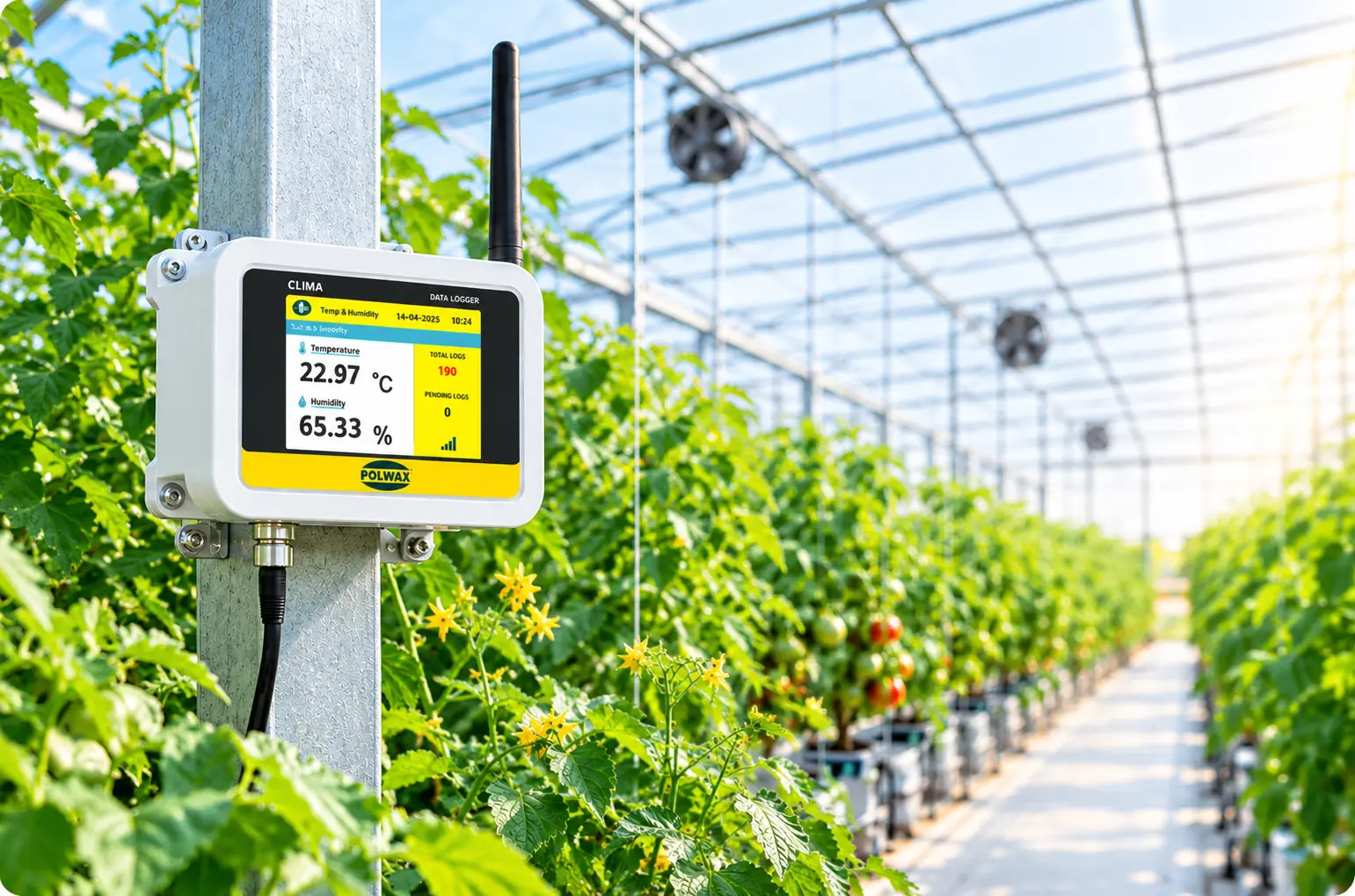 Polwax environmental monitoring solution for agriculture and greenhouses